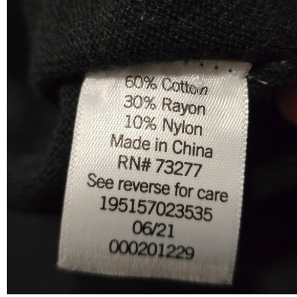 Croft & Barrow Mens XXL Black Grey Argyle V Neck Long Sleeve Sweater - Picture 3 of 5